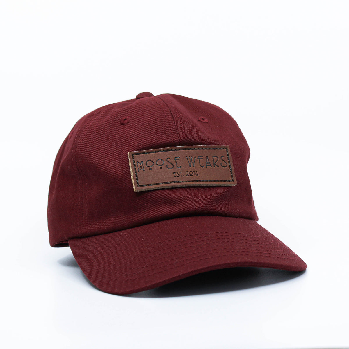 Red Leather Patch Hat
