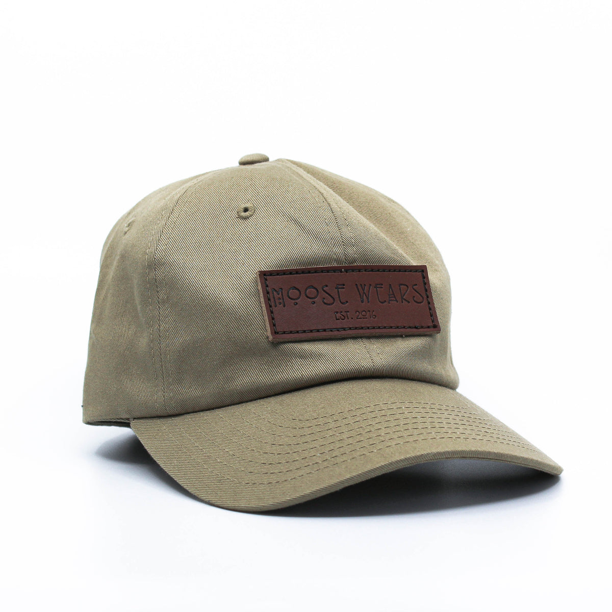 Tan Leather Patch Hat