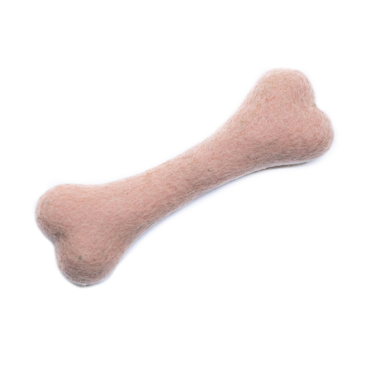 Wool Dog Bone Toy - Blush